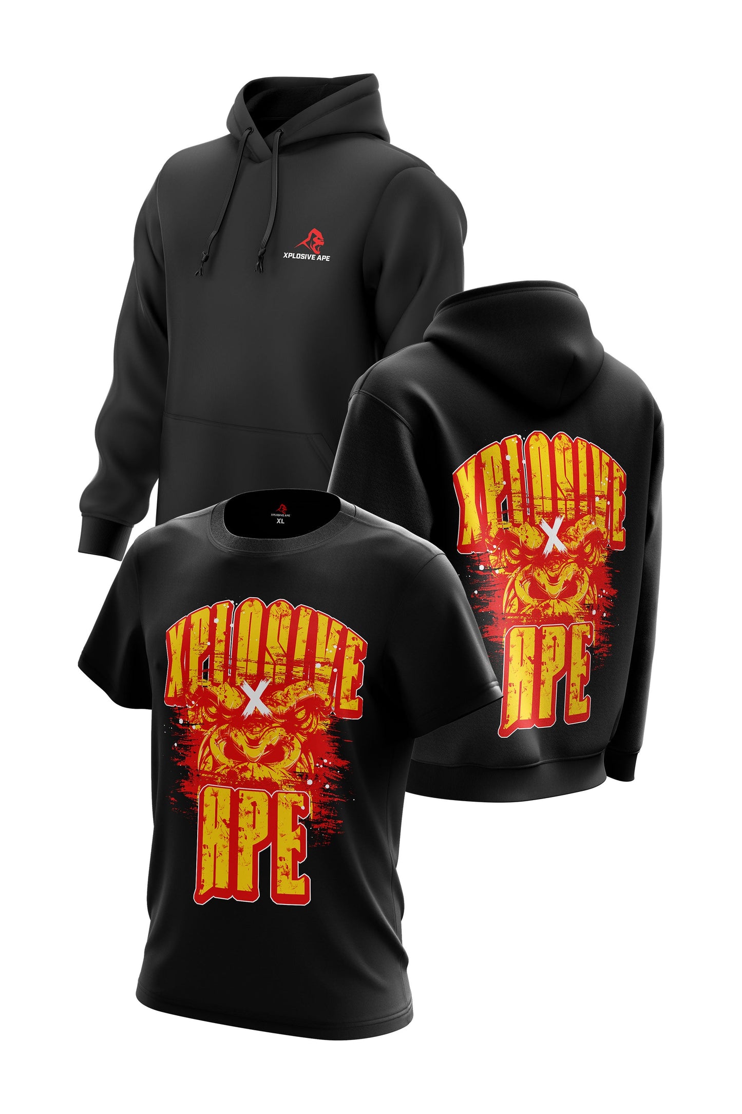 XAPE SCORCHER TEE & HOODIE COMBO - BLACK