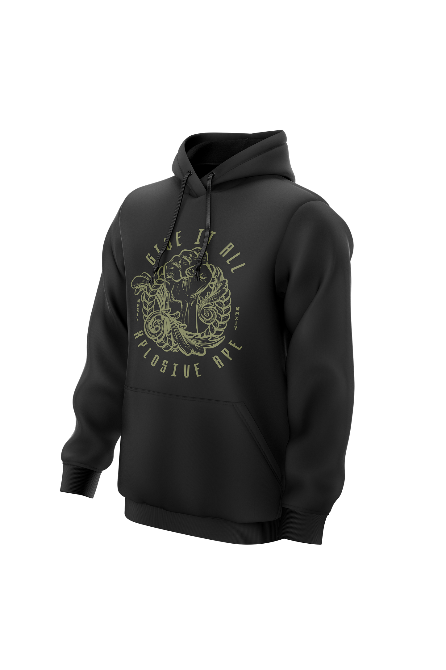 XAPE GIVE IT ALL BLACK HOODIE