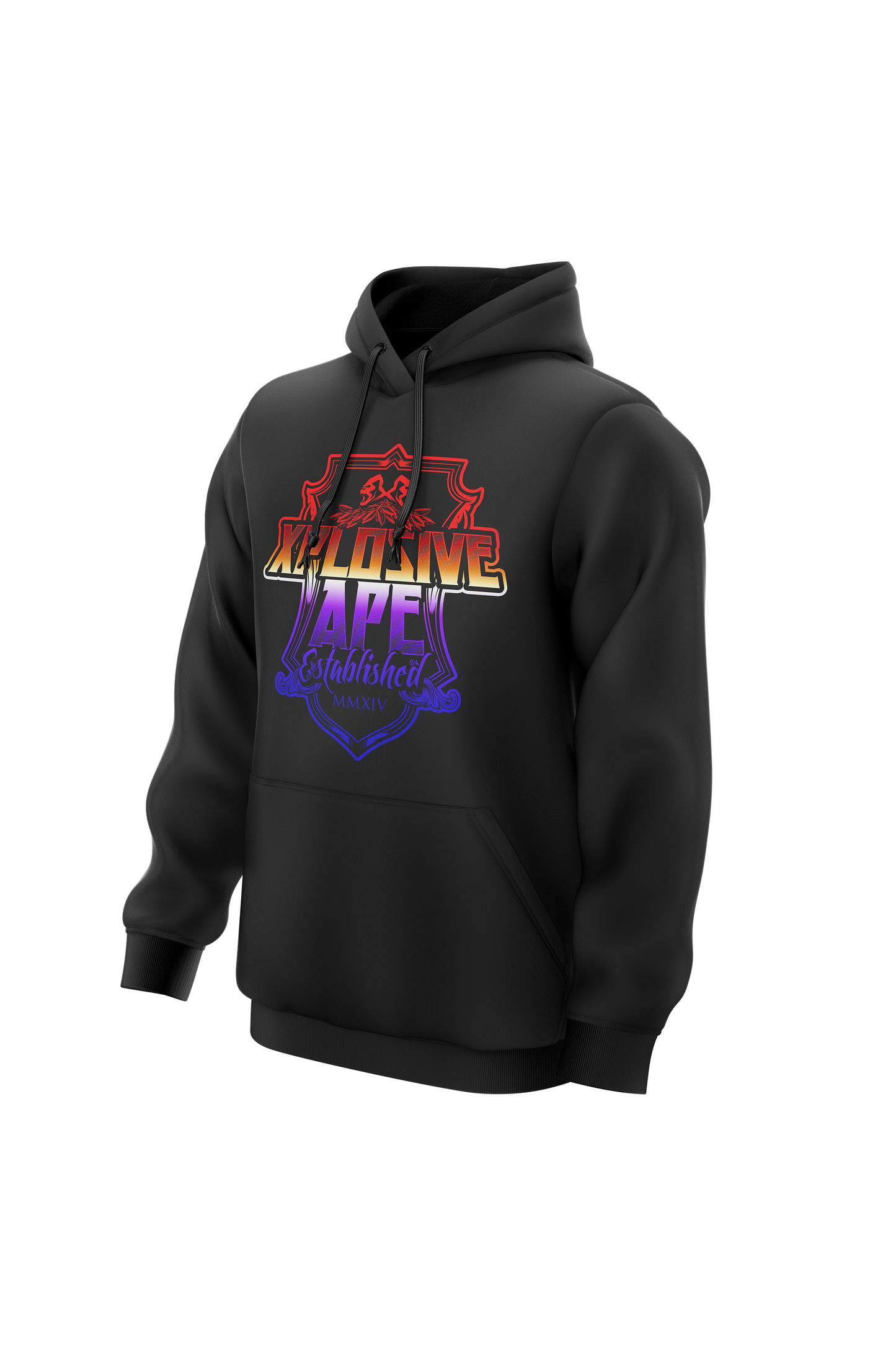 XAPE HYDRO DARK BLACK HOODIE