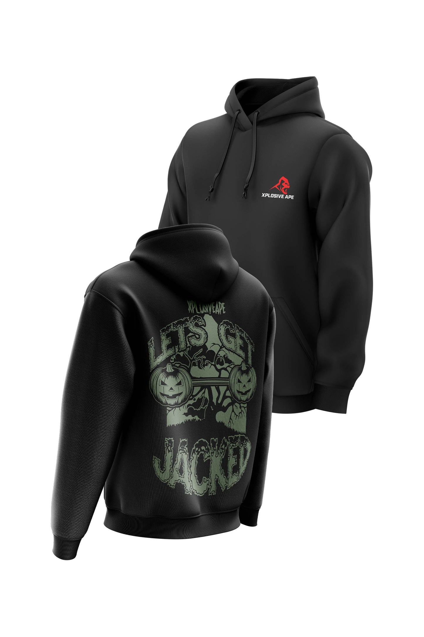 XAPE JACKED HOODIE - BLACK