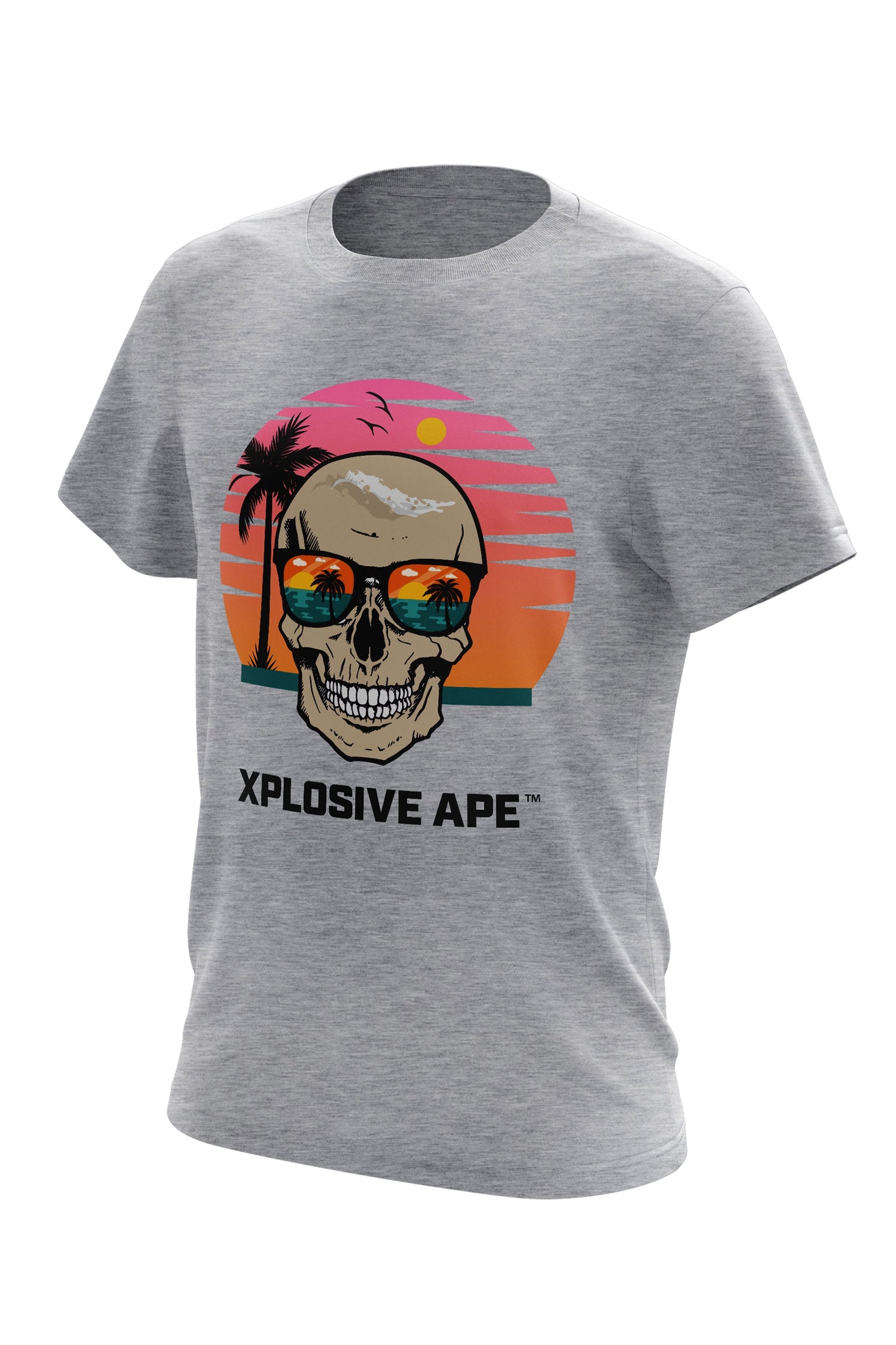 XAPE "BEACH SKULL" TEE - GREY