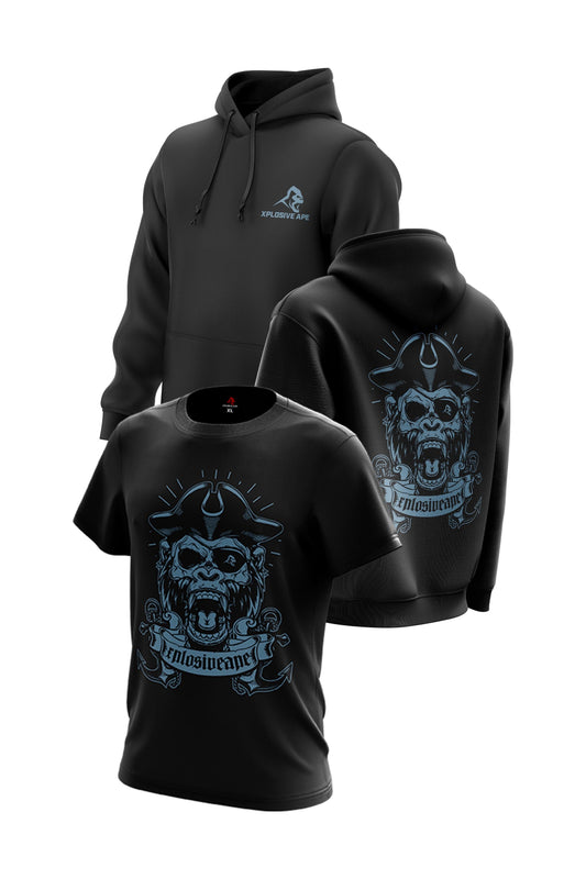 XAPE TORTUGA TEE & HOODIE COMBO - BLACK