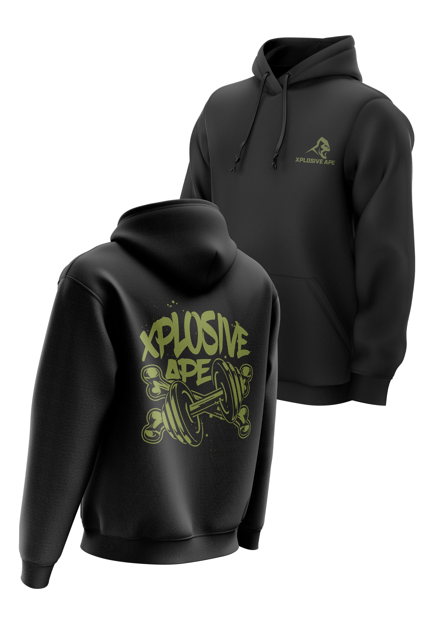 XAPE 'KNUCKLES' HOODIE - BLACK