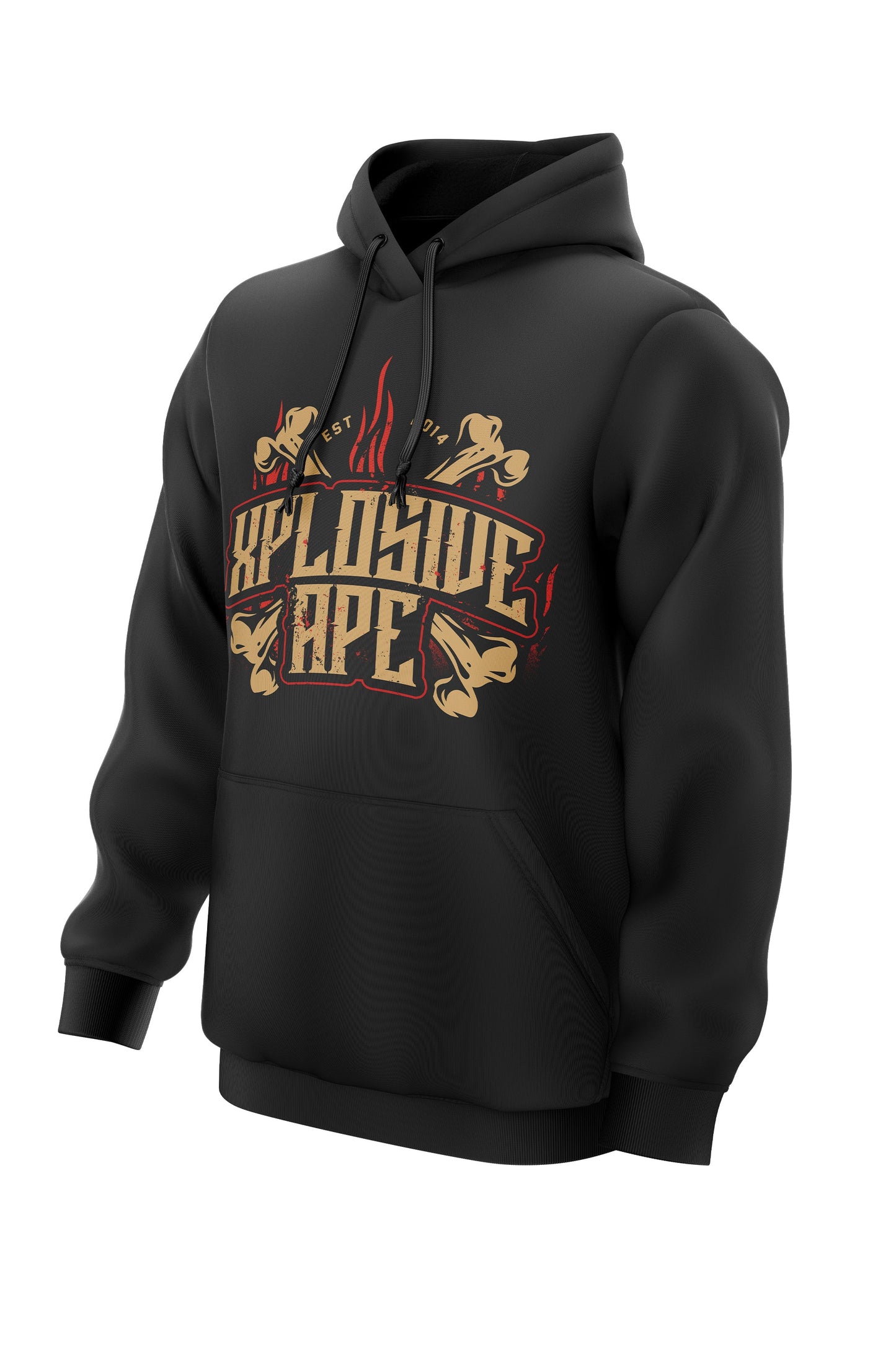 XAPE 'OILSLICK' HOODIE - BLACK