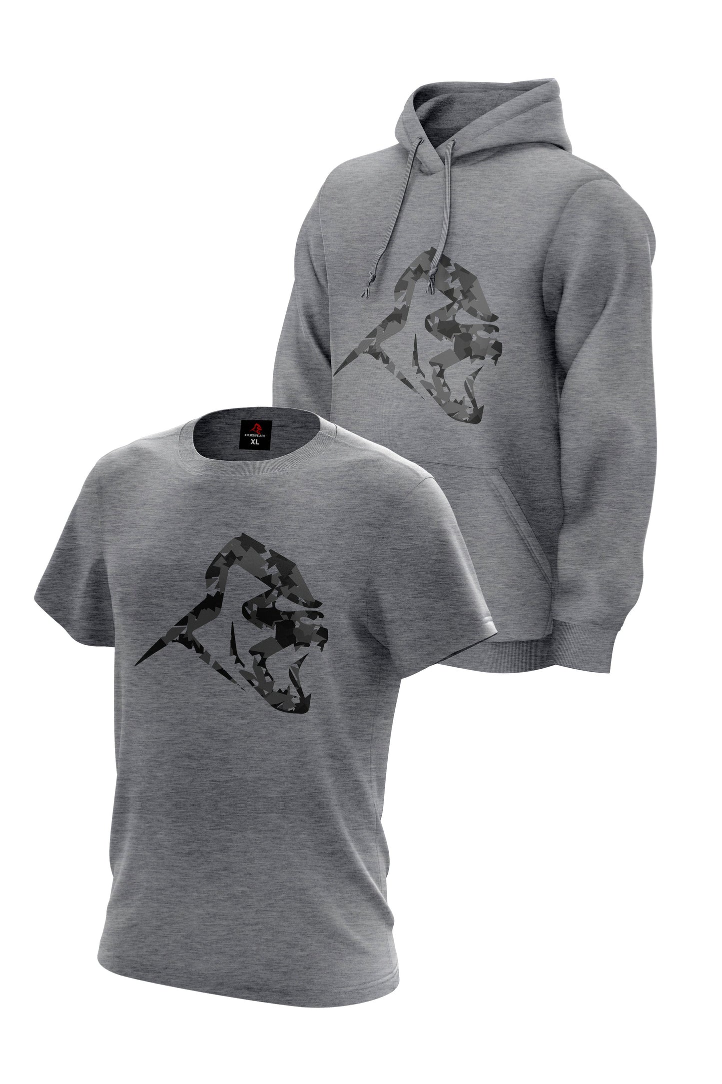 XAPE GREYCAMO HOODIE & TEE COMBO