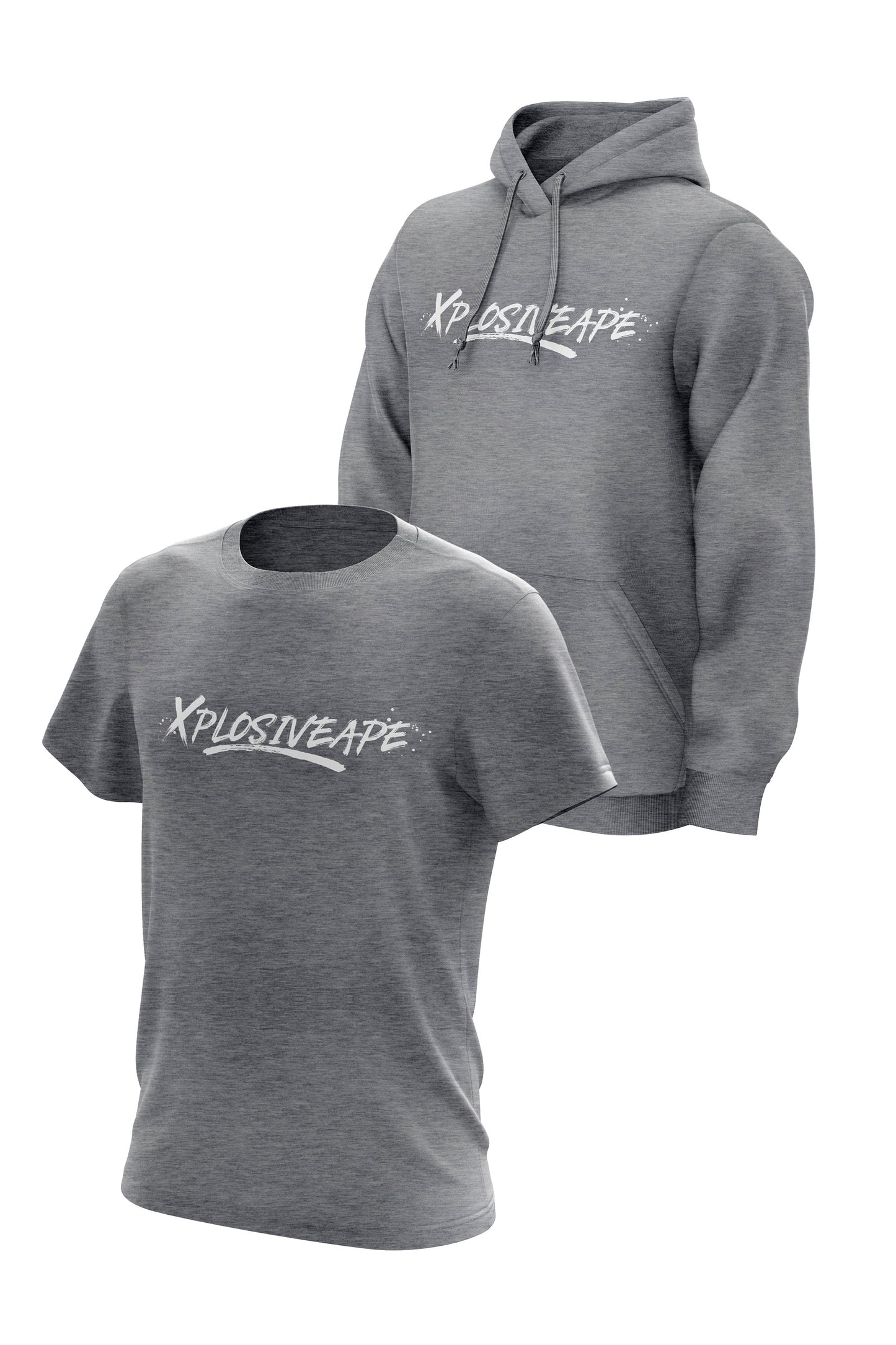 XAPE DESOLATED BRUSHED HOODIE & TEE COMBO