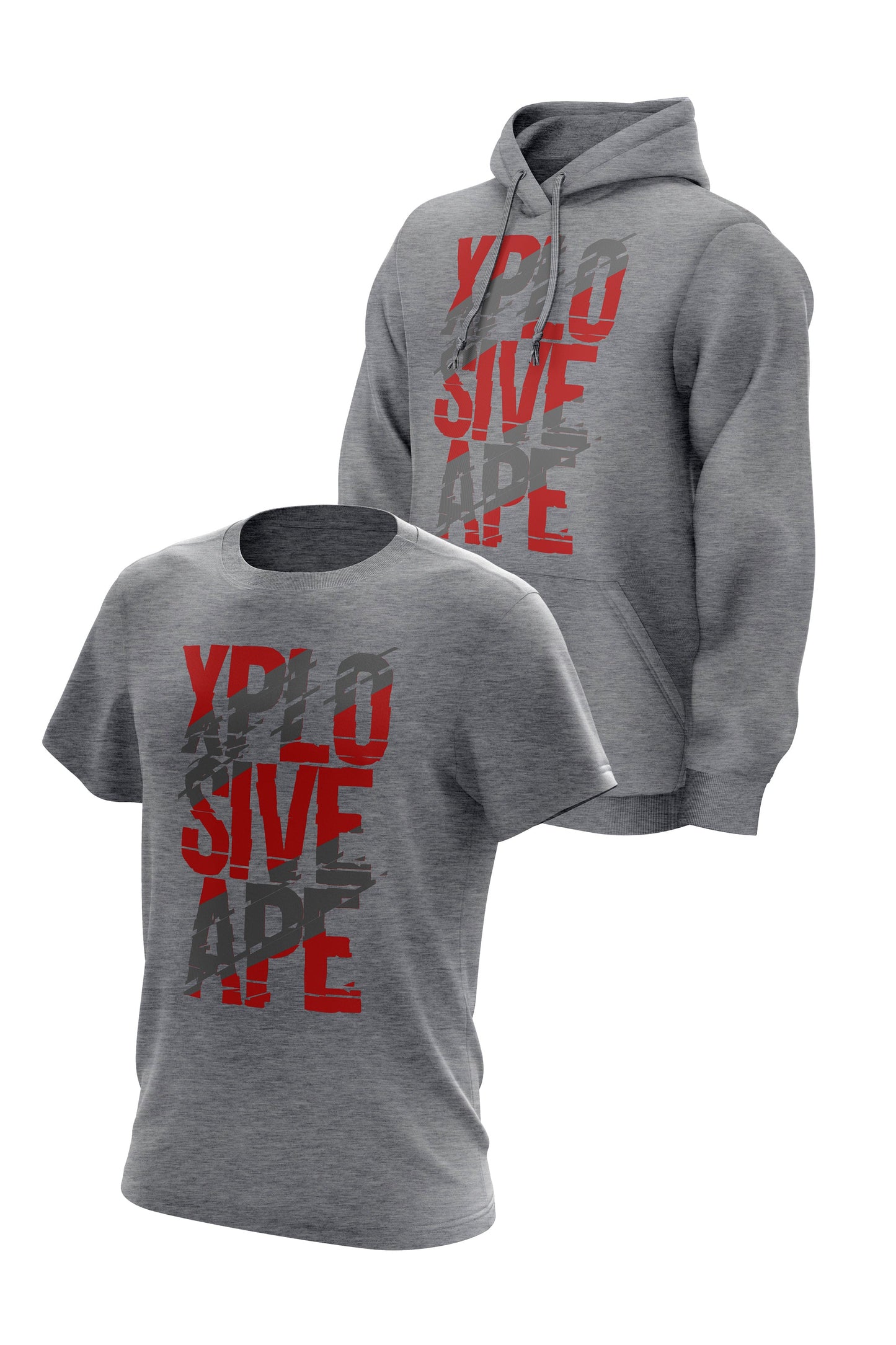 XAPE QUAKECRUSH TEXT HOODIE & TEE COMBO