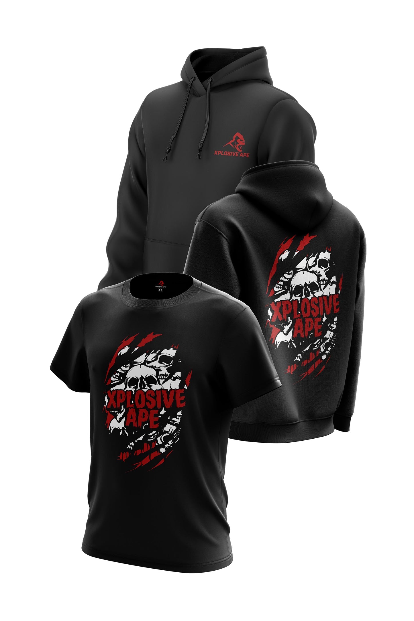 XAPE B-MOVIE TEE & HOODIE COMBO - BLACK