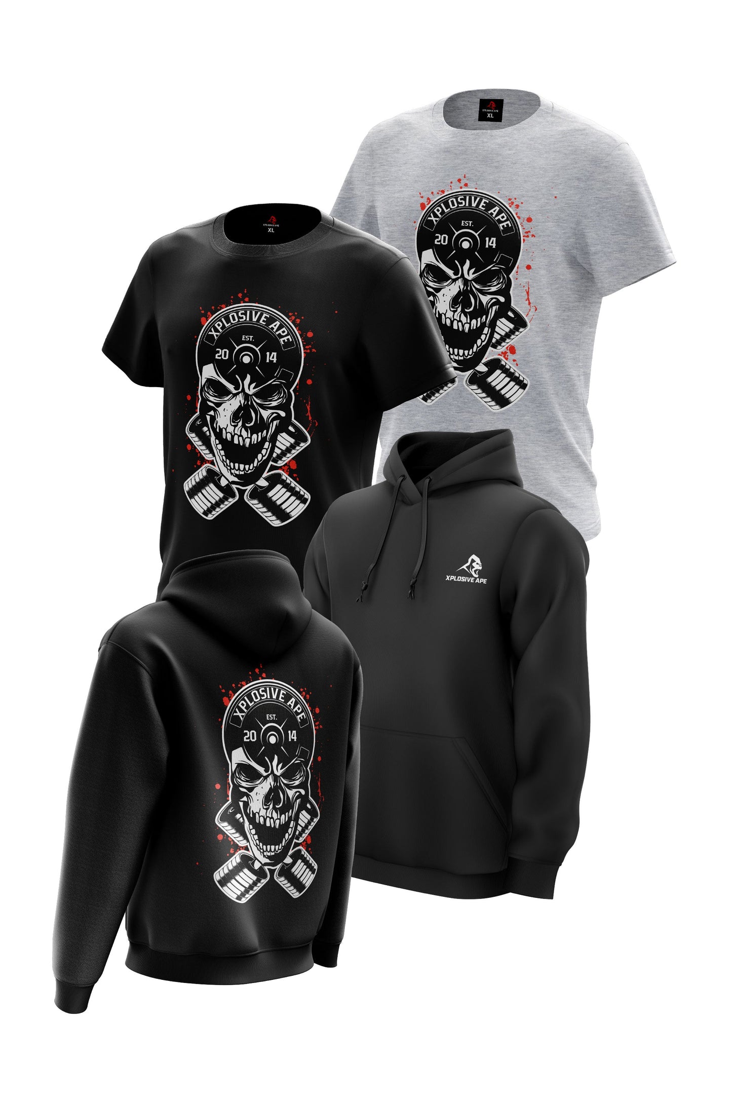 XAPE 'HEADPLATE' HOODIE + 2 TEE COMBO