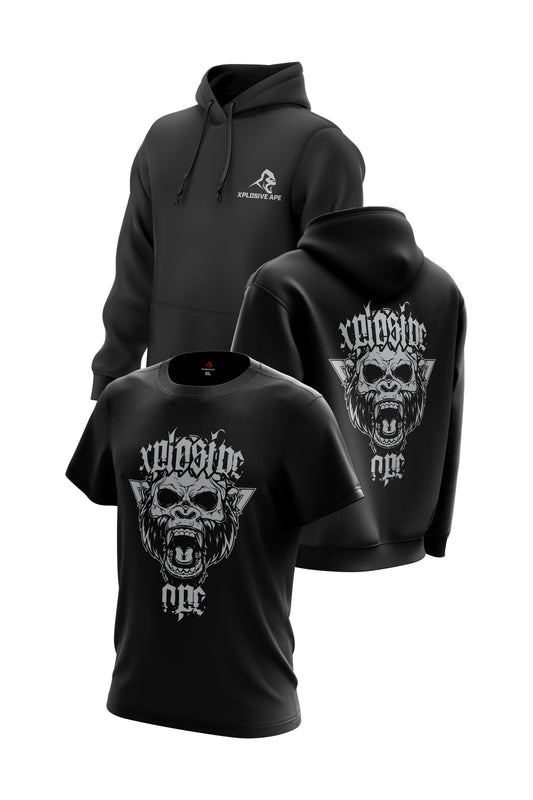 XAPE ROAR TEE & HOODIE COMBO - BLACK