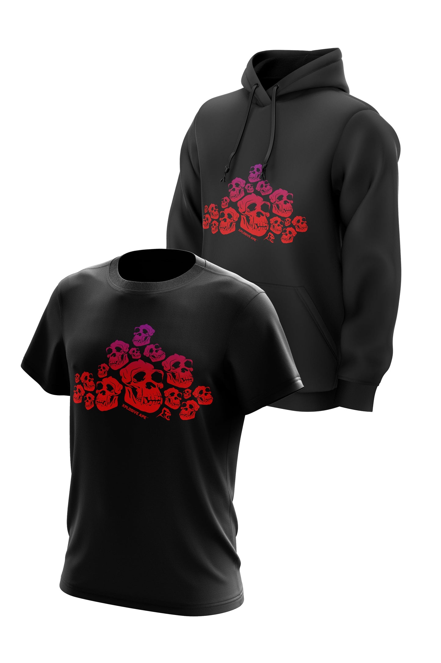XAPE SKULLS TEE & HOODIE COMBO
