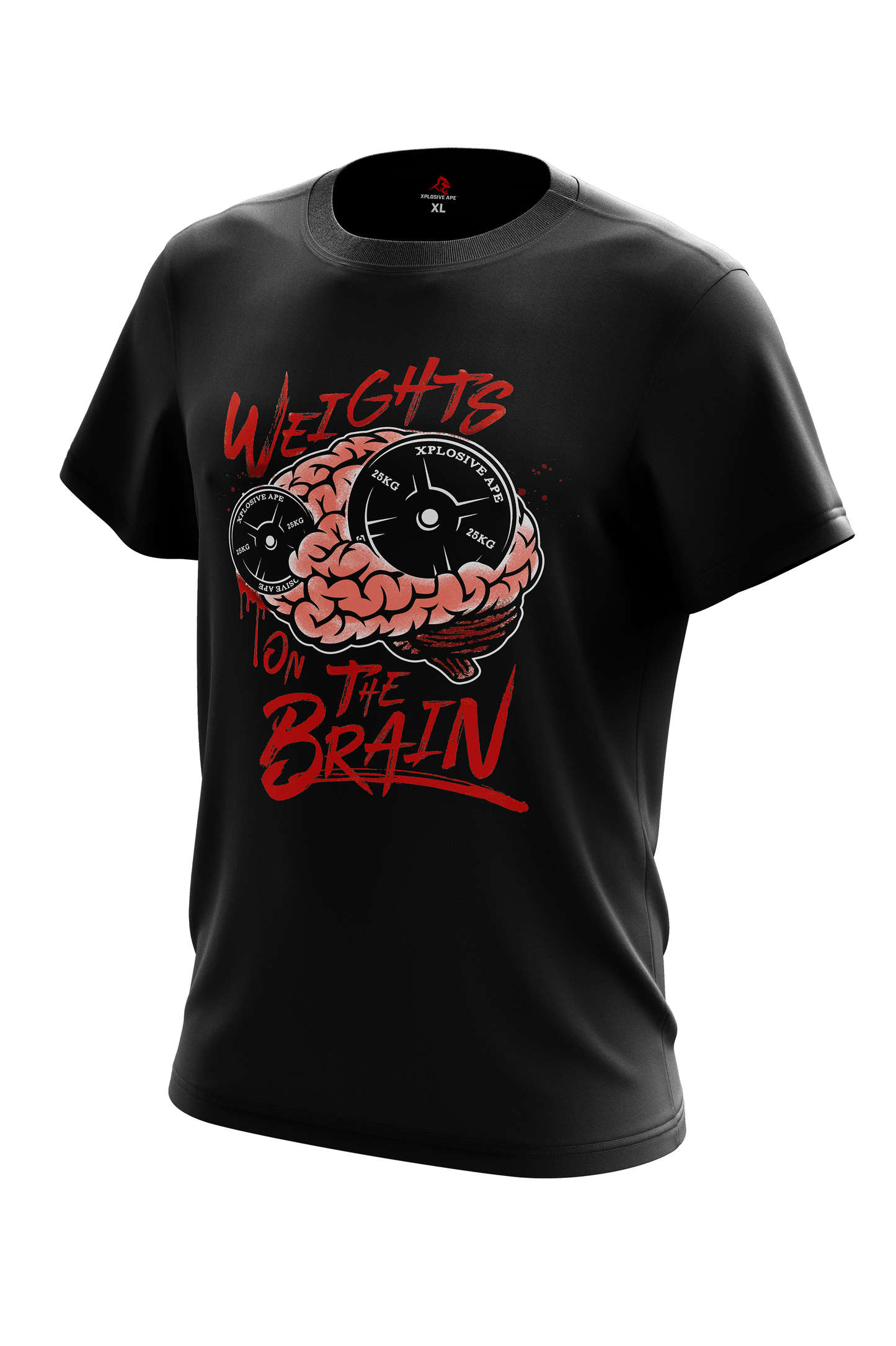 XAPE WEIGHTS ON THE BRAIN TEE - BLACK