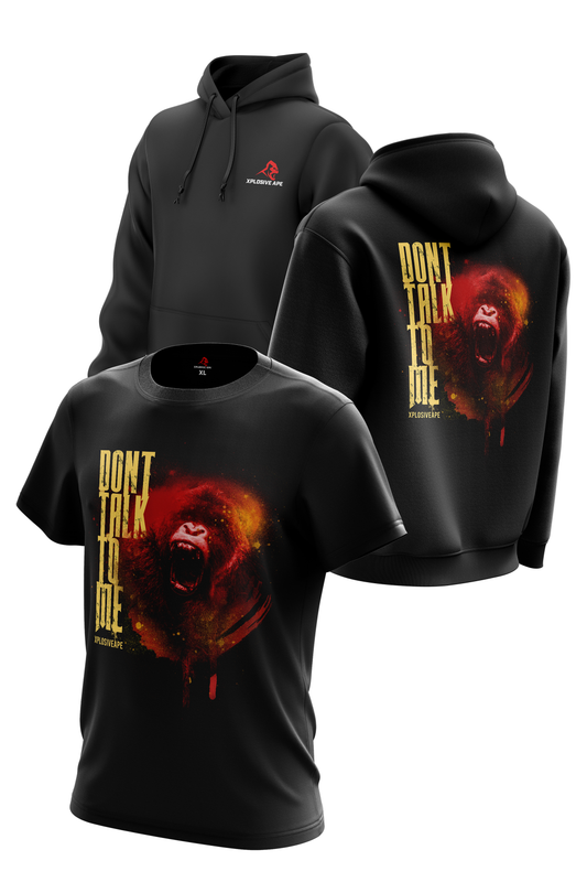 XAPE DON'T TALK TO ME 2.0 TEE & HOODIE COMBO - BLACK
