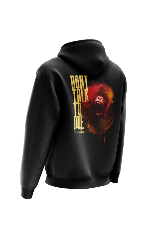 XAPE DON'T TALK TO ME 2.0 HOODIE - BLACK