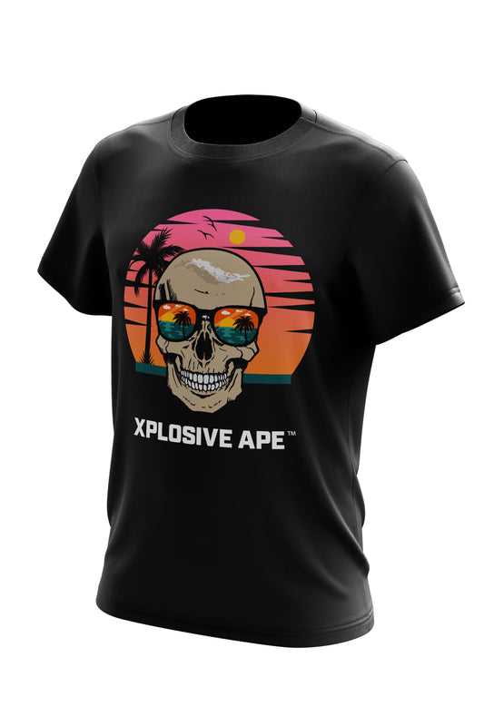 XAPE "BEACH SKULL" TEE  - BLACK