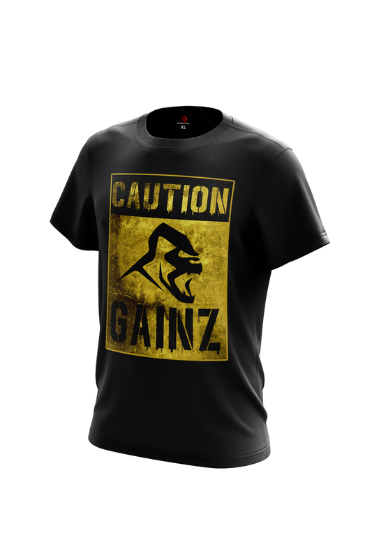 XAPE CAUTION TEE - BLACK