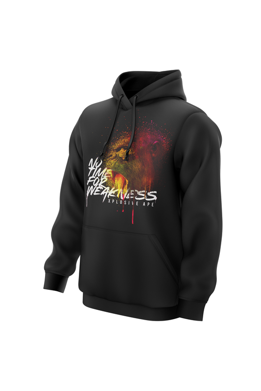 XAPE NO TIME FOR WEAKNESS HOODIE - BLACK