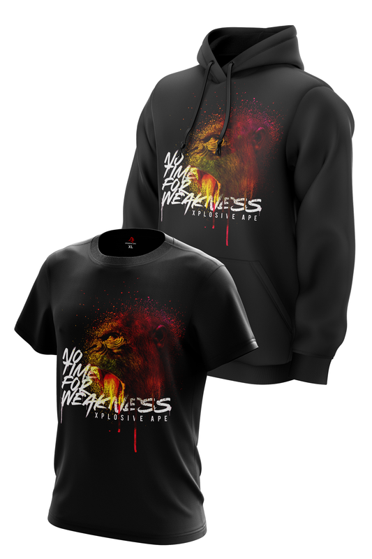 XAPE NO TIME FOR WEAKNESS HOODIE & TEE COMBO - BLACK