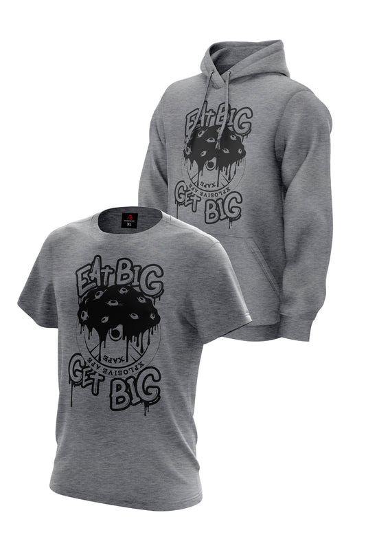 XAPE MUNCHIES HOODIE & TEE COMBO - GREY