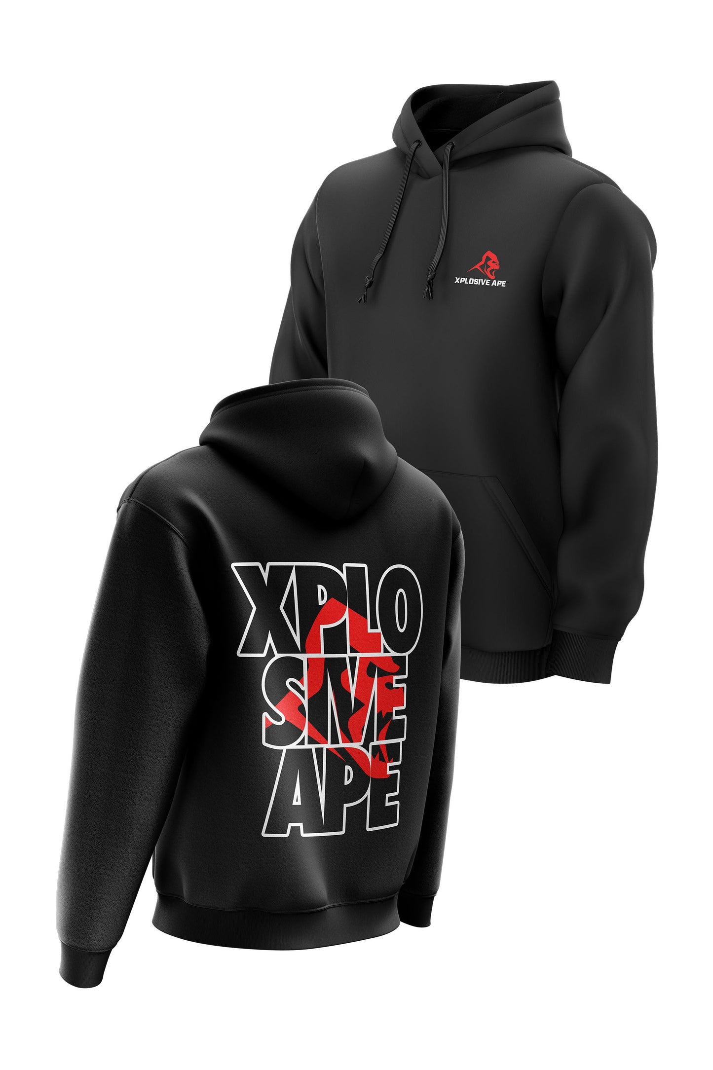 XAPE WATCHER TEE & HOODIE COMBO - BLACK